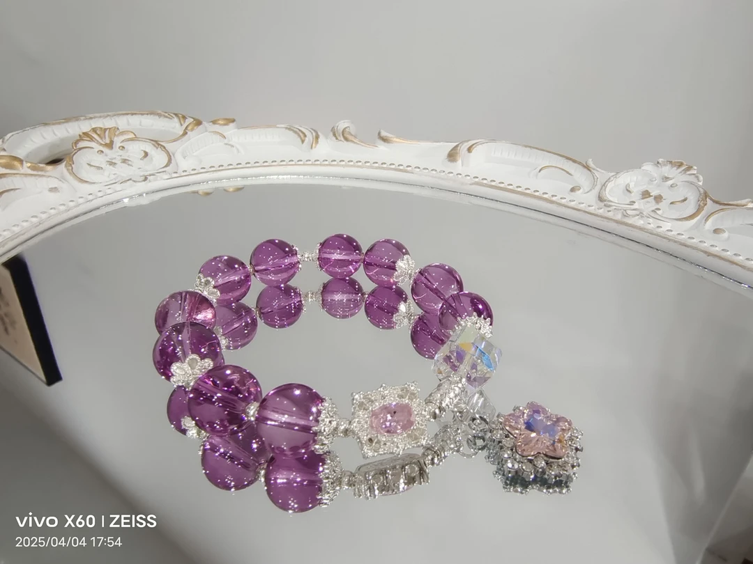 非金属仿水晶手链 原创限量版，粉色幸运星，靓丽人生，小众设计款