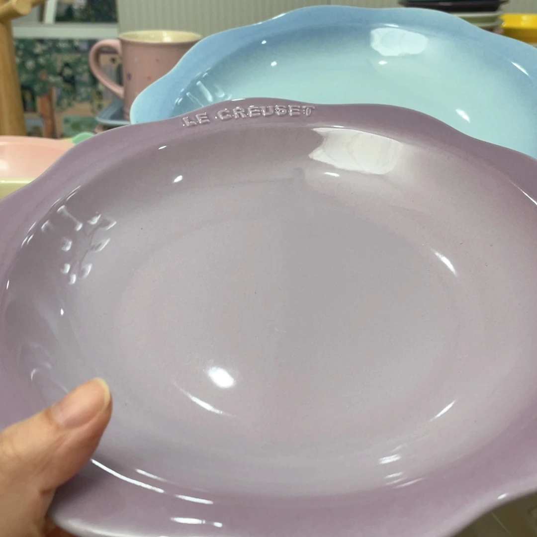 瓷片微瑕2个9英寸花韵盘