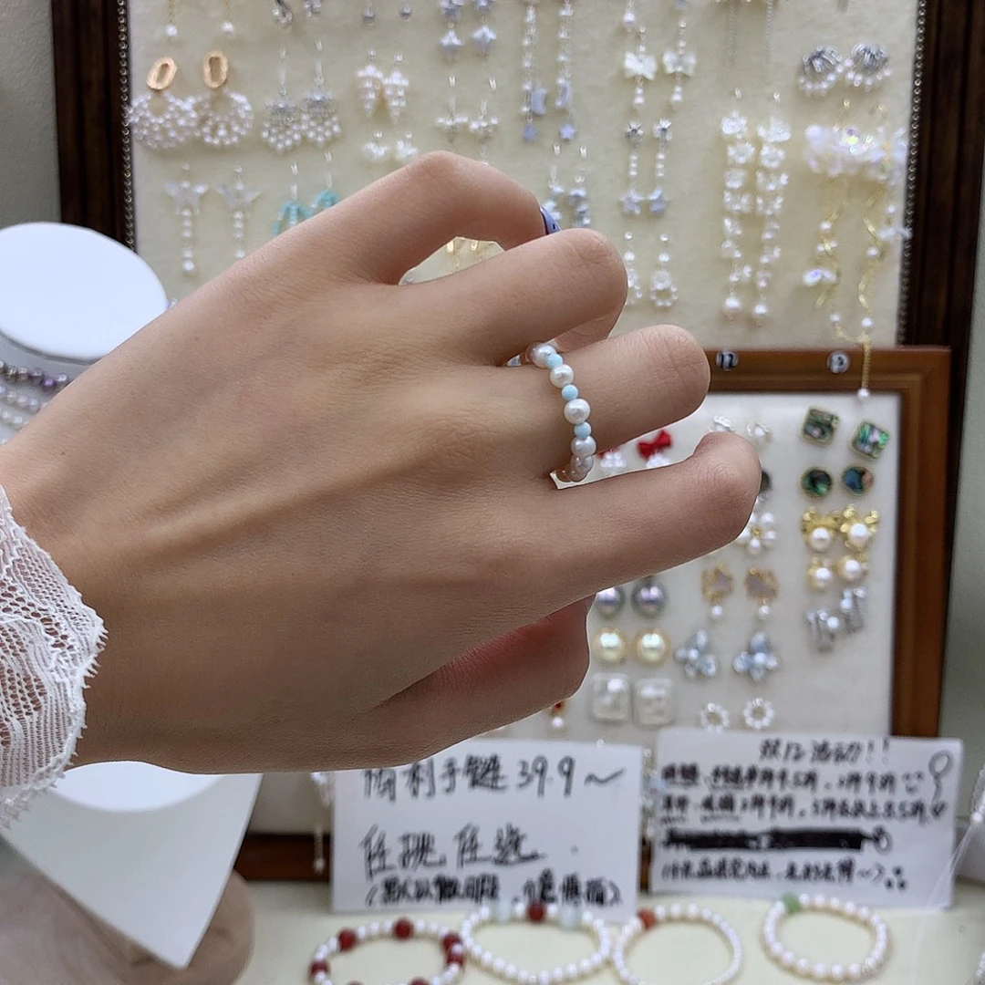 耳饰淡水珍珠银S925镶嵌