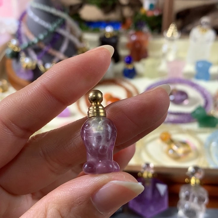 葡萄石未镶嵌香水精油瓶