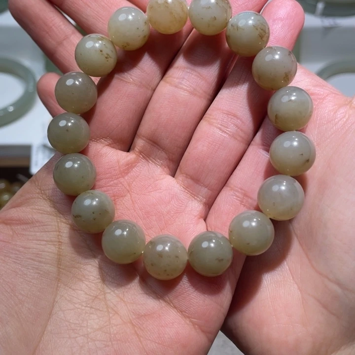 念***年和田玉（糖玉）未镶嵌手链