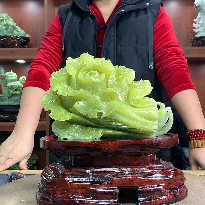 【闪购商品】蛇纹石玉（覆膜）珠宝奇石未镶嵌幽***?