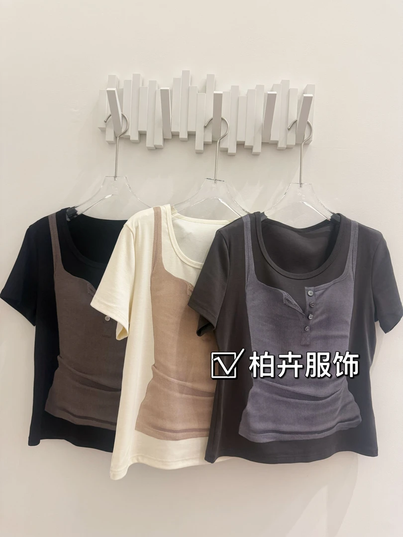 【柏卉服饰】设计感短袖