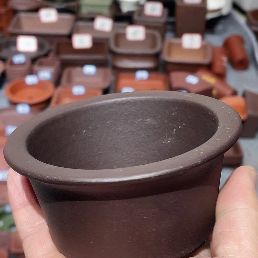 紫砂紫砂小盆8.5*4.5微瑕