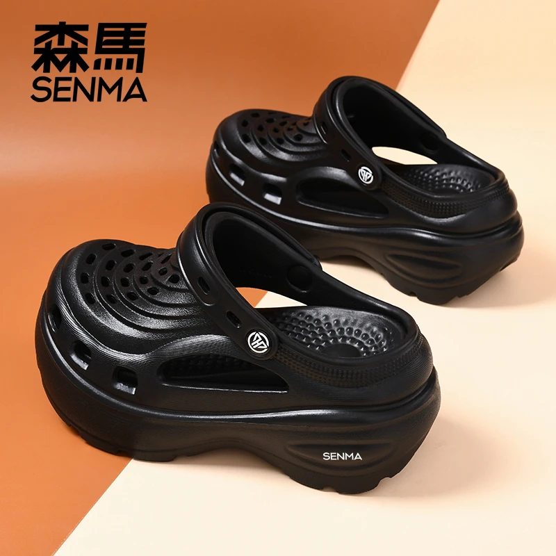 森马洞洞鞋男款夏季外穿厚底防滑eva不臭脚透气沙滩运动凉拖鞋男