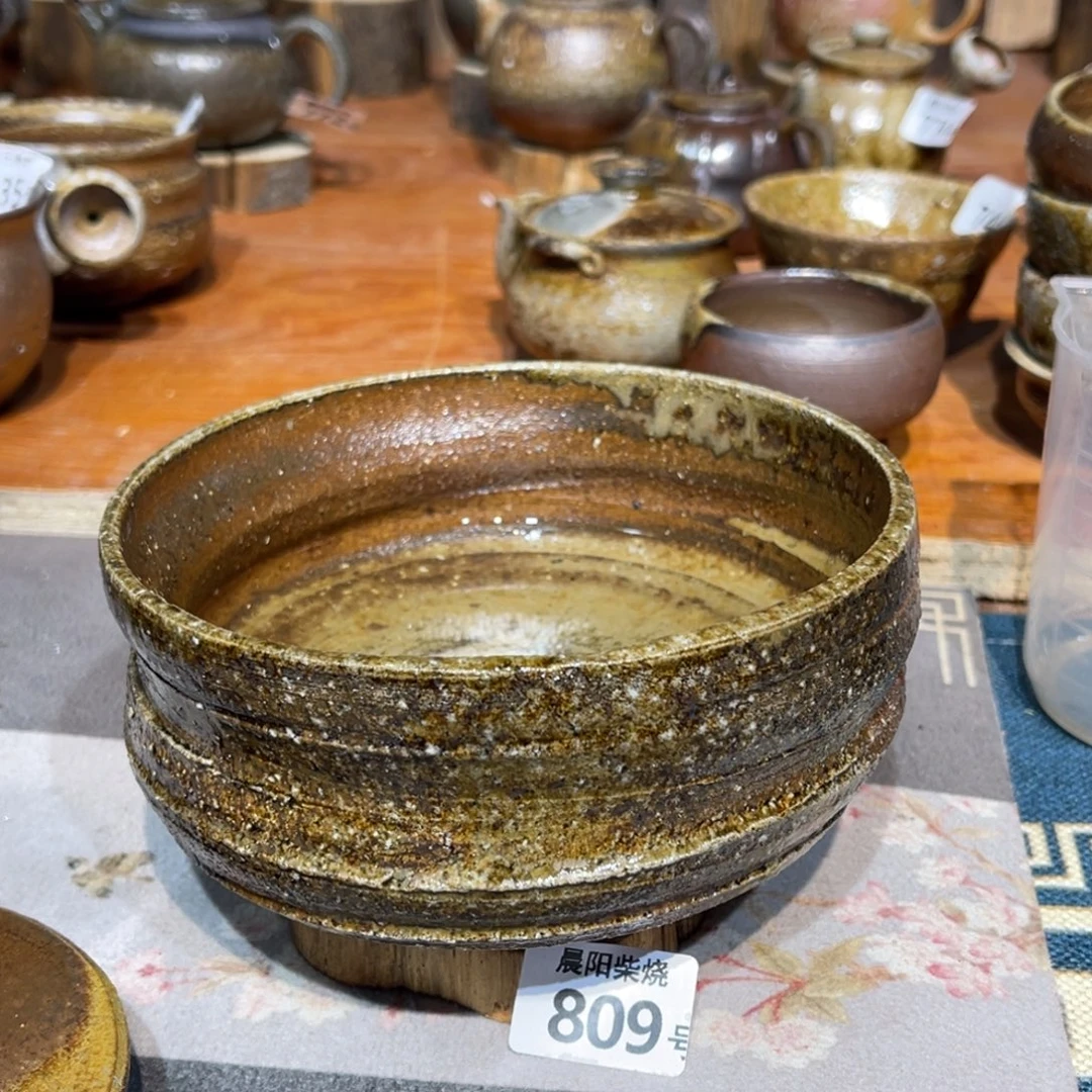 尚佤柴烧茶器，14厘米宽，内深6limi