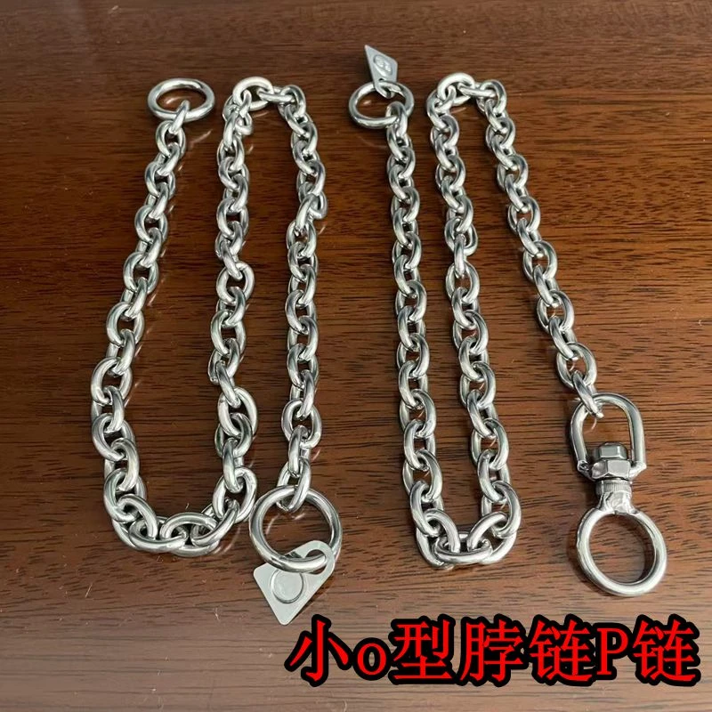 新款小O型脖链不锈钢P链小型犬幼犬中小型犬遛狗防爆冲训犬钢链