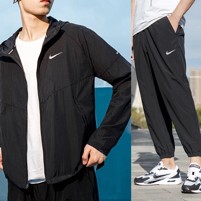 【流光风】Nike耐克梭织运动套装男连帽夹克外套休闲跑步长裤训练裤