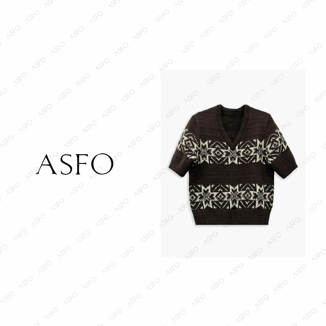 【AS雪花】25新设计师风加厚重磅老钱羊毛短袖AS25DMZZS01038