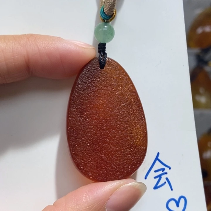 定制琥珀未镶嵌琥珀蜜蜡吊坠项链