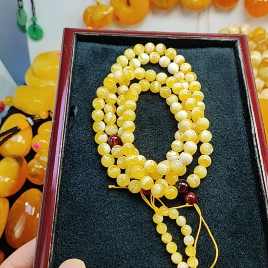 手链蜜蜡未镶嵌佛珠108，7十