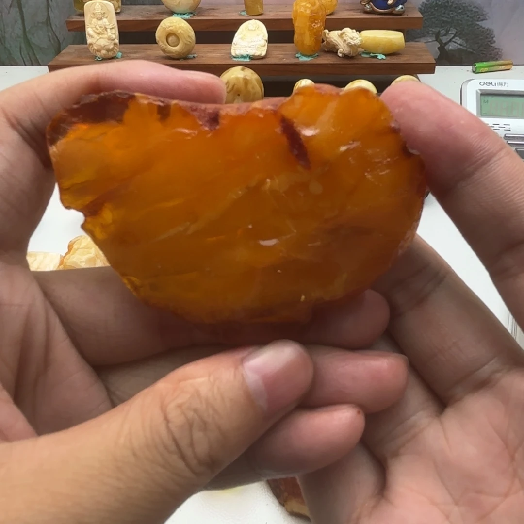 定制琥珀未镶嵌蜜蜡原石不退不换