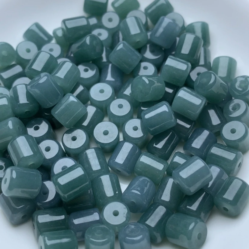 【闪购商品】翡翠手链未镶嵌卡6x7蓝水桶珠20颗