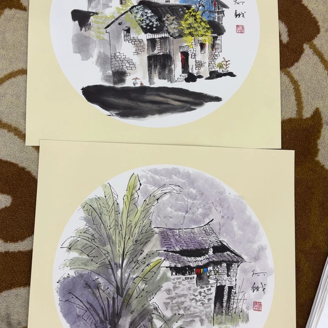 国画T****约斗方赵铁山水