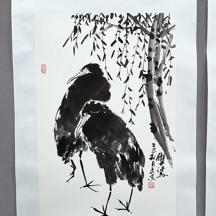 国画亲笔手绘放心去藏