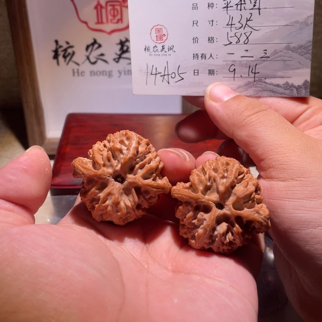 一***三吊坠文玩核桃14A05苹果园