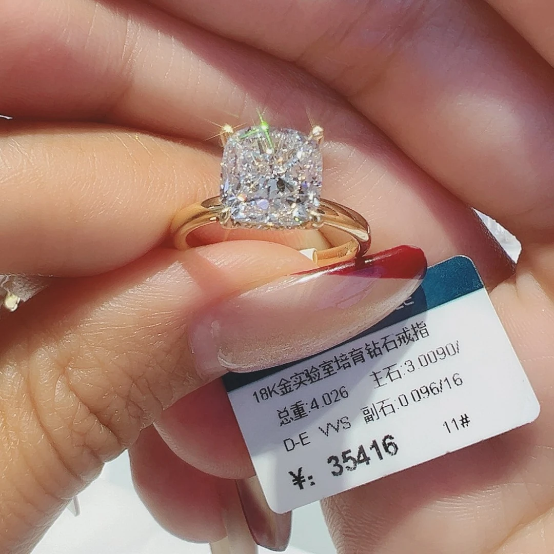 实验室培育钻石18K金镶嵌3.009ct11