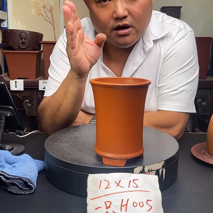 紫砂花盆货号一只H005
