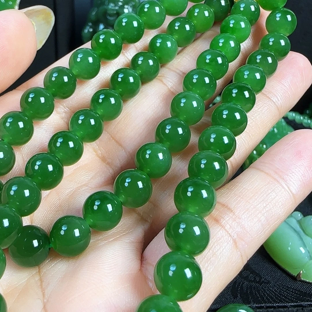 和田玉（碧玉）银S925镶嵌颈饰
