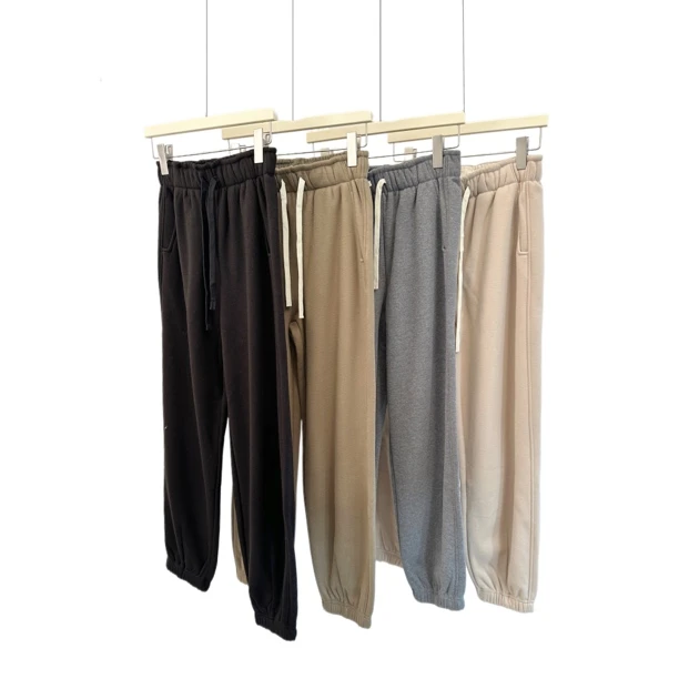 冬季加绒束口窄版卫裤