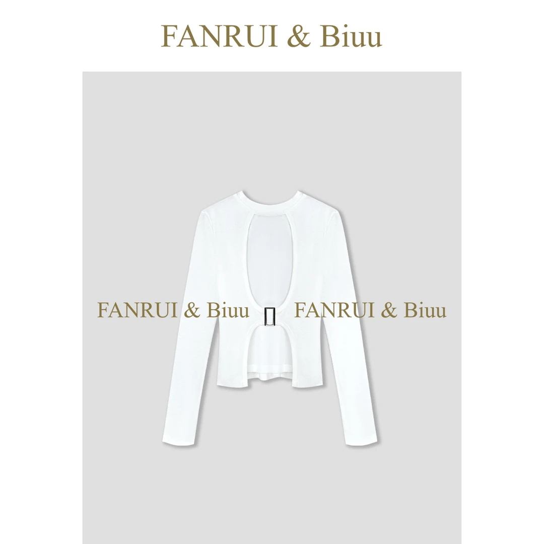 FANRUI/泛芮「蜜语回眸」早秋高颜值镂空透气网纱设计感上衣B17526