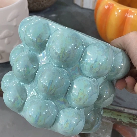 多肉绿植陶瓷花盆9:9包邮，有孔