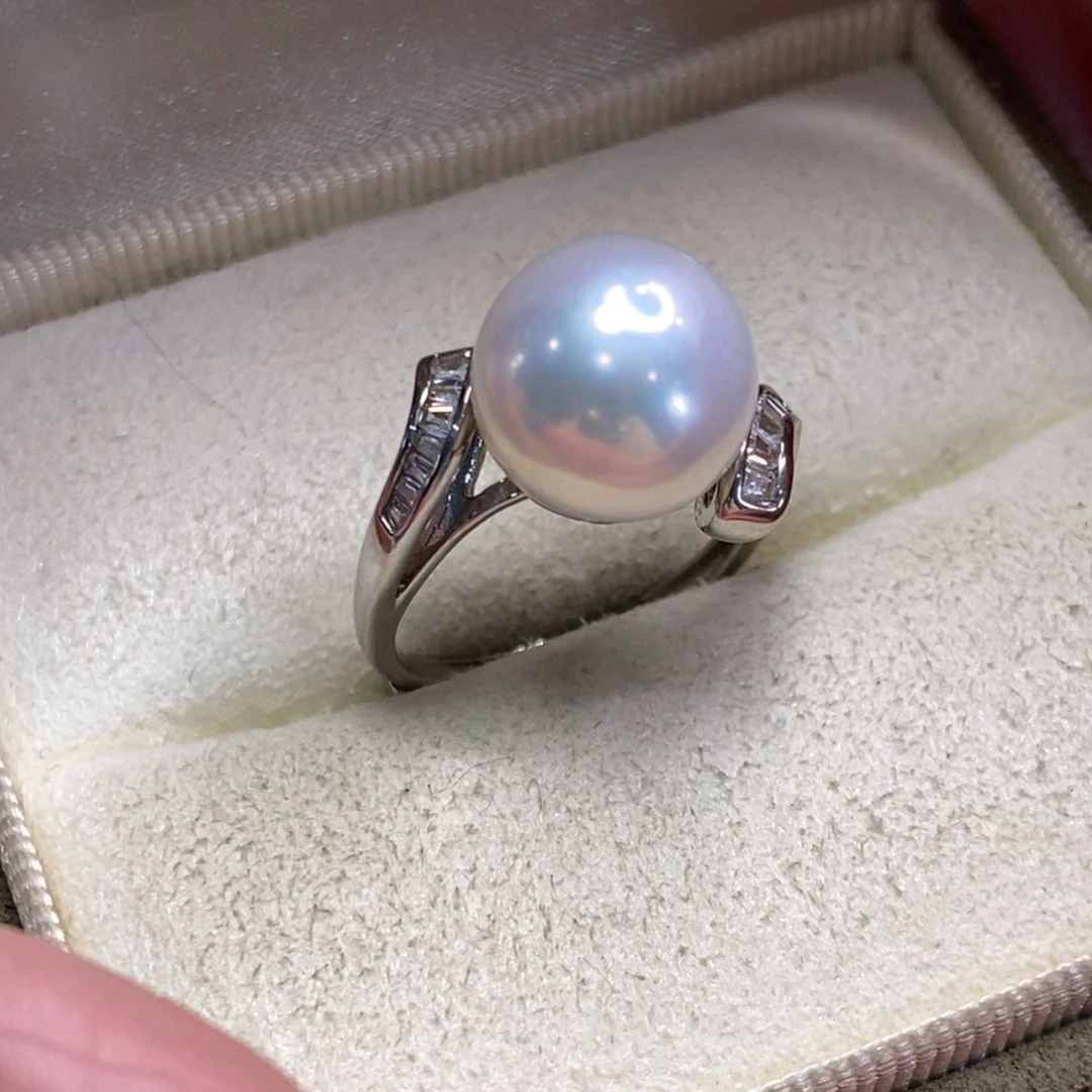 淡水珍珠戒指银S925镶嵌