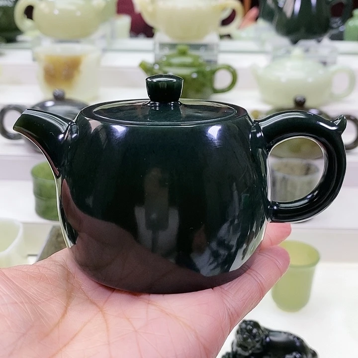 未镶嵌和田玉挂件茶壶200m l