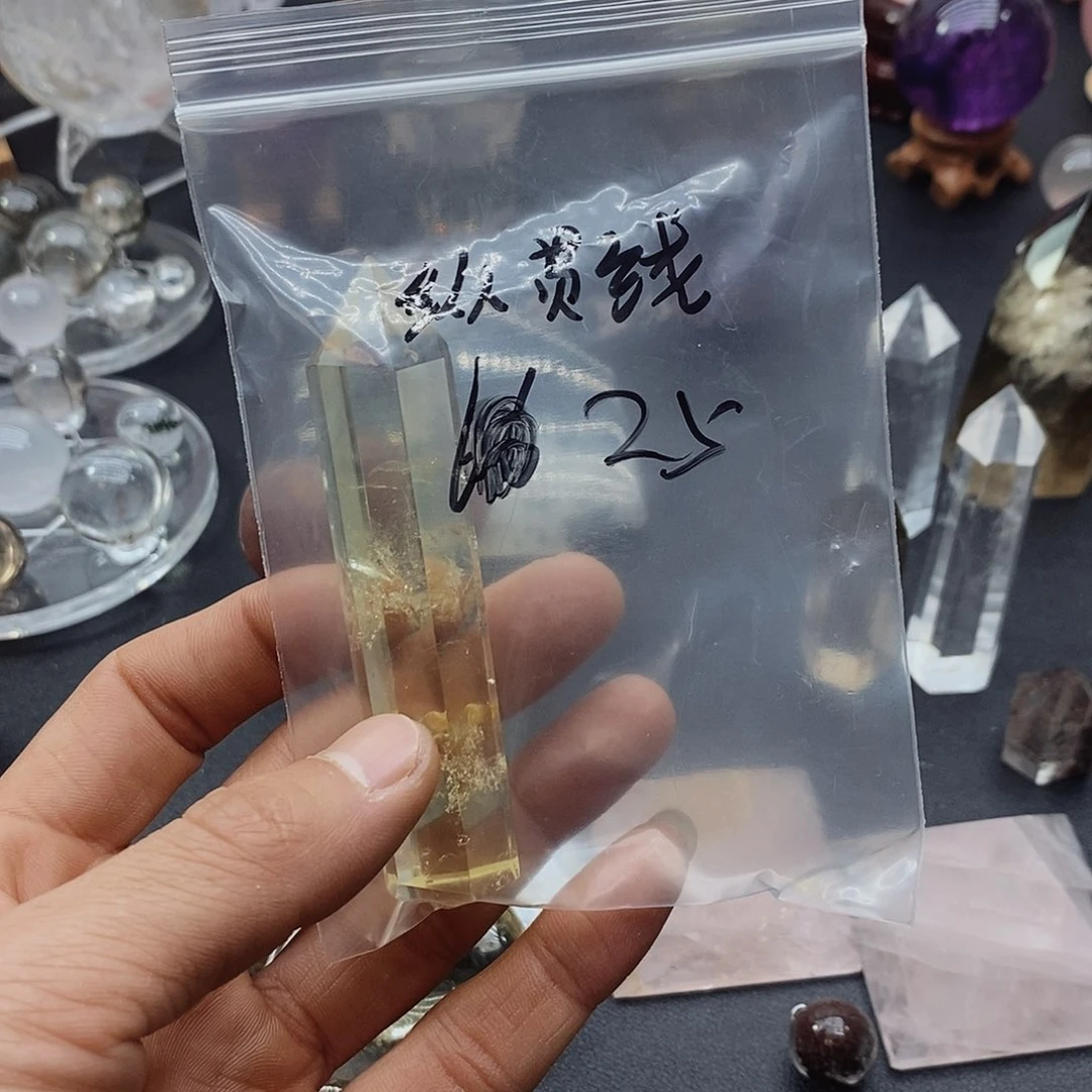 水晶黄水晶未镶嵌纵*线