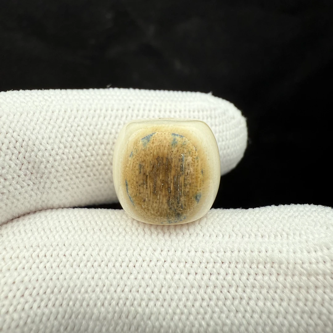 K2594天然猛犸牙带皮单珠14*12.7mm一物一图 假一罚十
