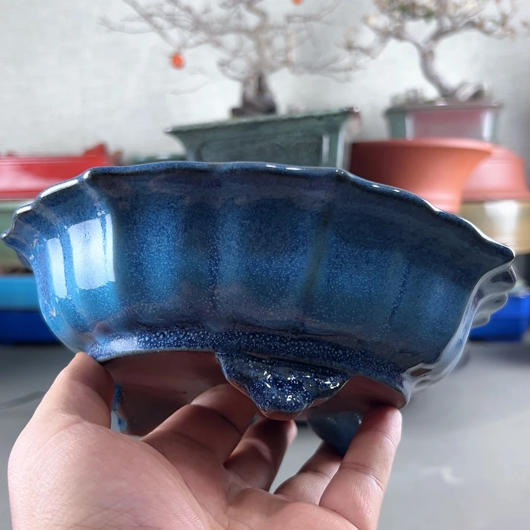 高温紫砂釉盆20*7