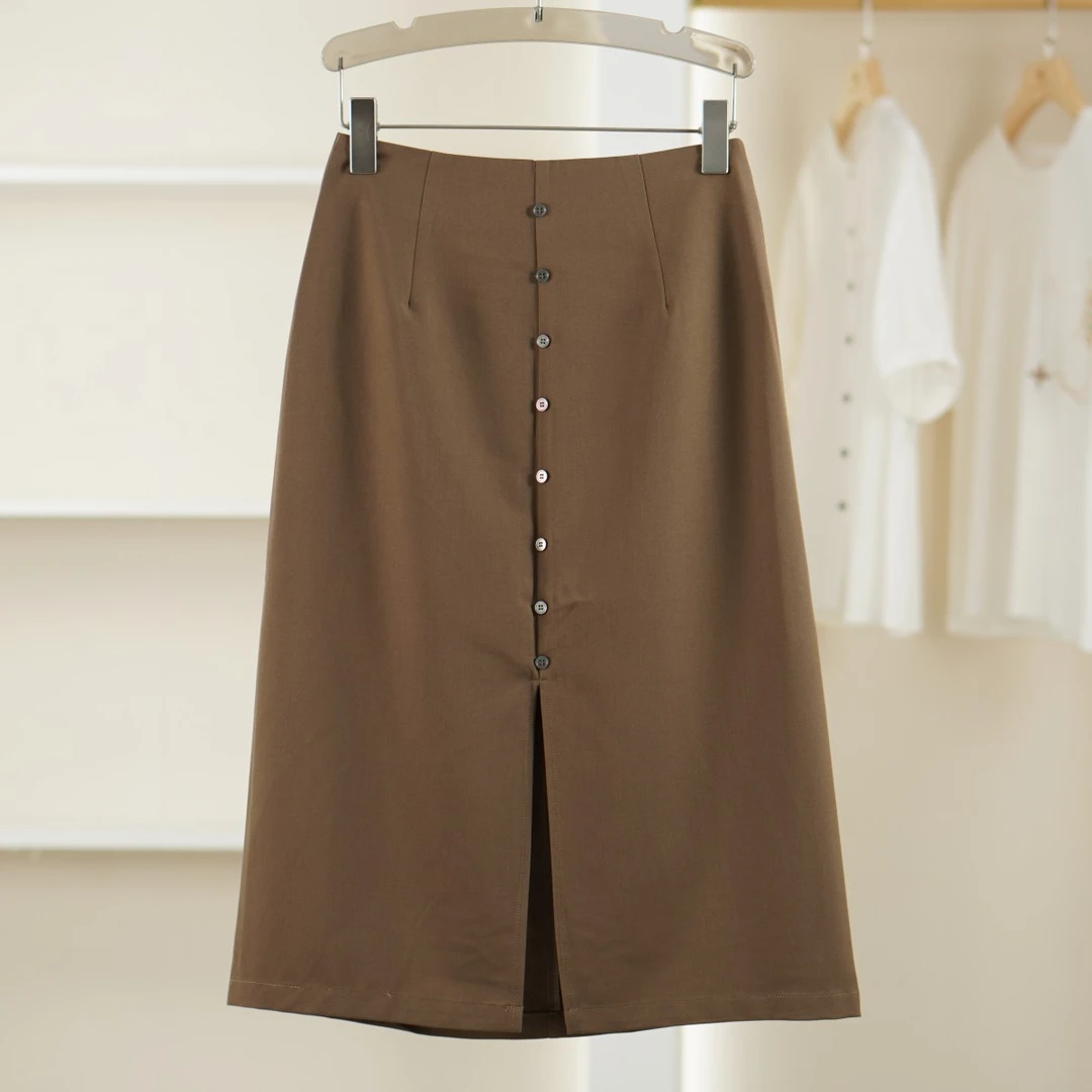 麦迪尚品 5050962 夏季简约休闲简约长半裙品牌撤柜女装