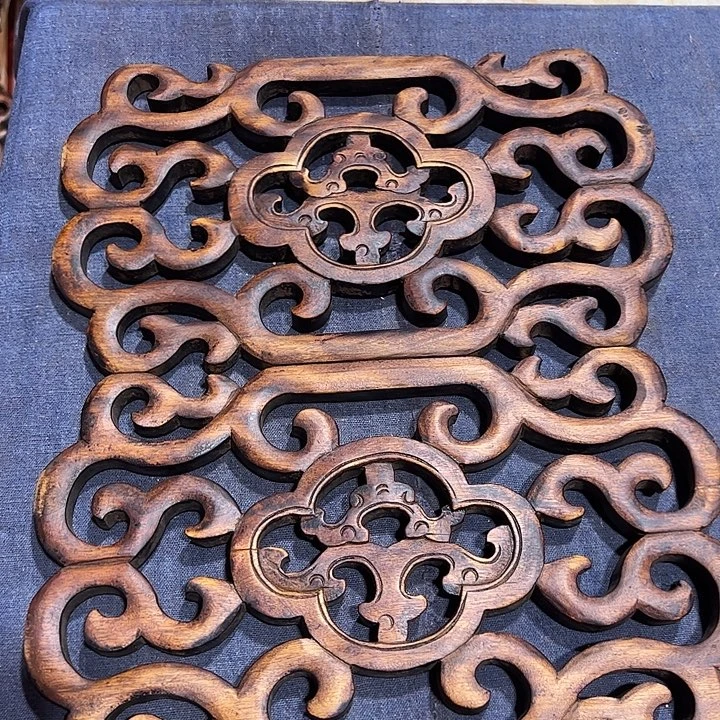 丁***湖香榧木精美雕刻挂件花板