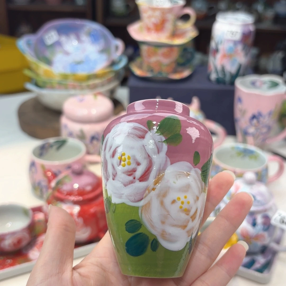 景德镇手绘高温釉下彩陶瓷茶具