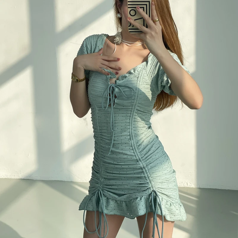 【青提野莓】裙式保守显瘦遮肚纯欲抽褶女士连体两件套温泉度假泳衣