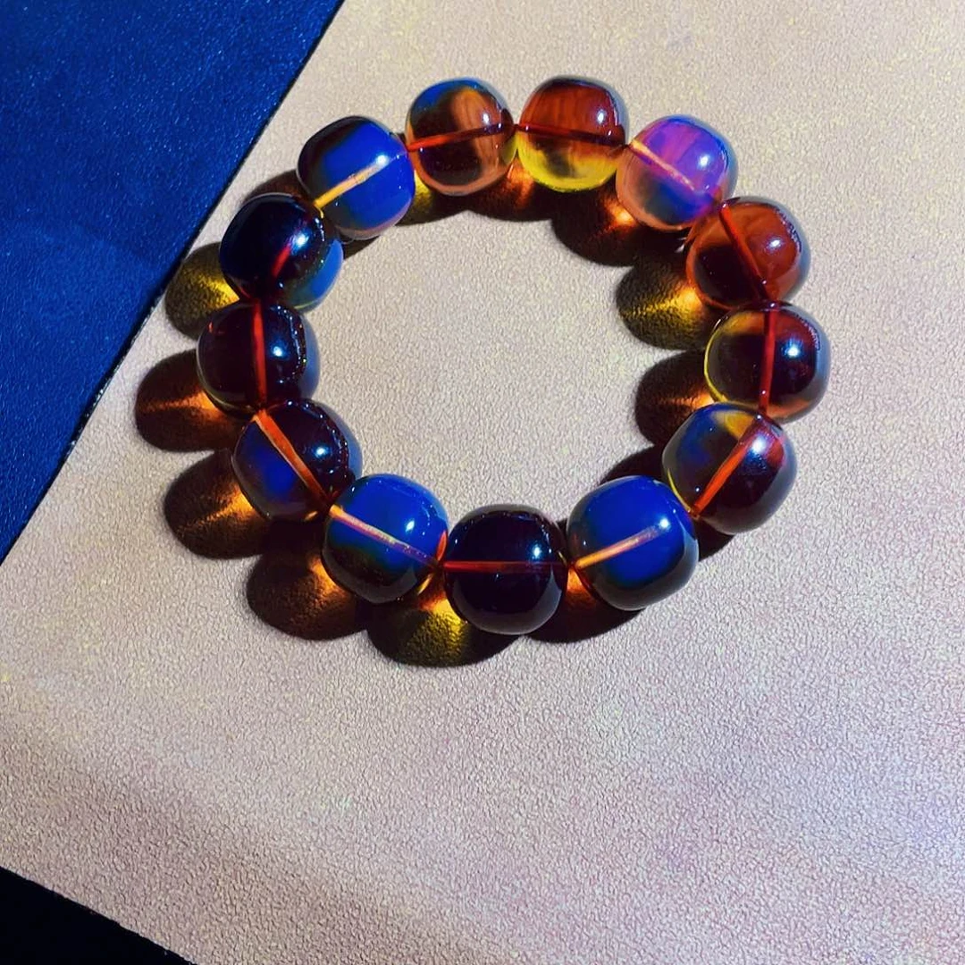 未镶嵌蓝珀裸石天**音红蓝17老型