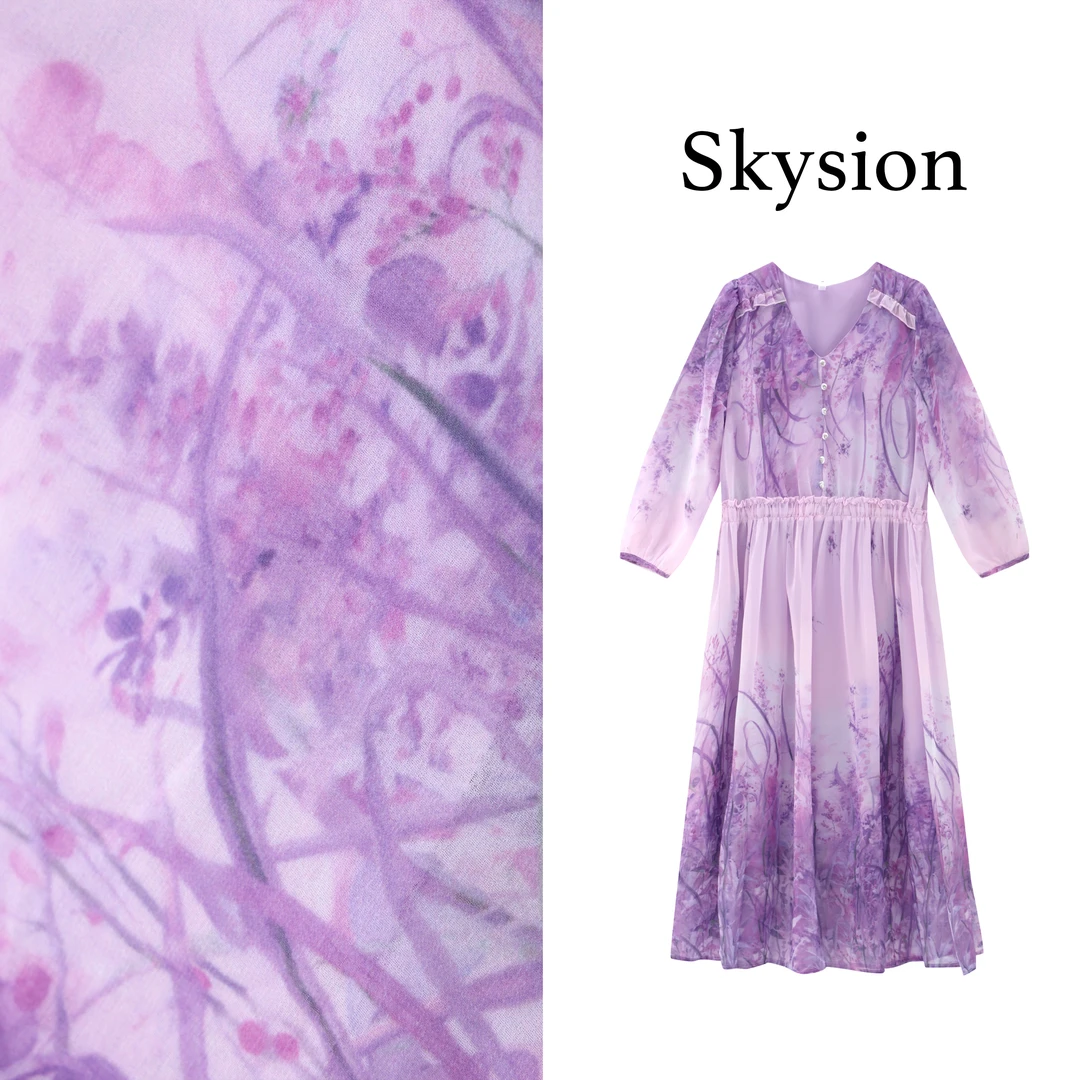 妈妈装高端印花连衣裙气质2025夏季新款温柔法式碎花显瘦中长裙子