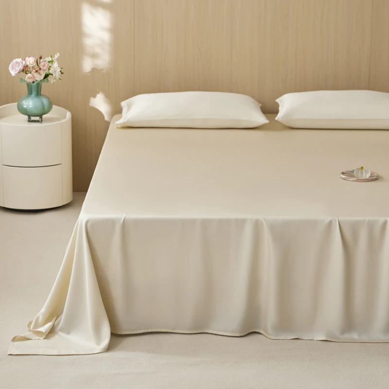 床单 新款60s纯色天丝单品床单系列轻奢简约单人学生宿舍体验床品