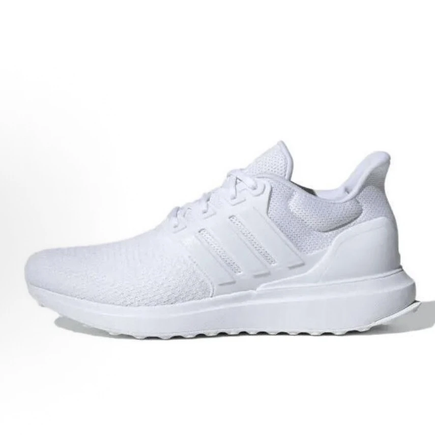 adidas 圆头舒适减震防滑 低帮跑步鞋 女款 白色IG6027