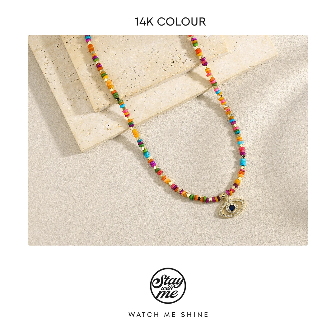 STAY WITH ME 铜合金莫桑石项链 小众设计nd0005项链