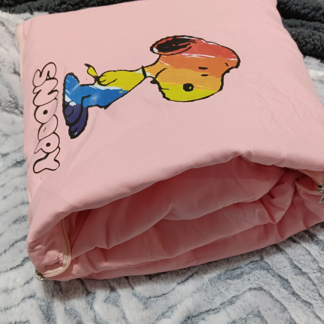 《小徐》约100x150 粉色小狗抱枕被 不挑发一个微瑕