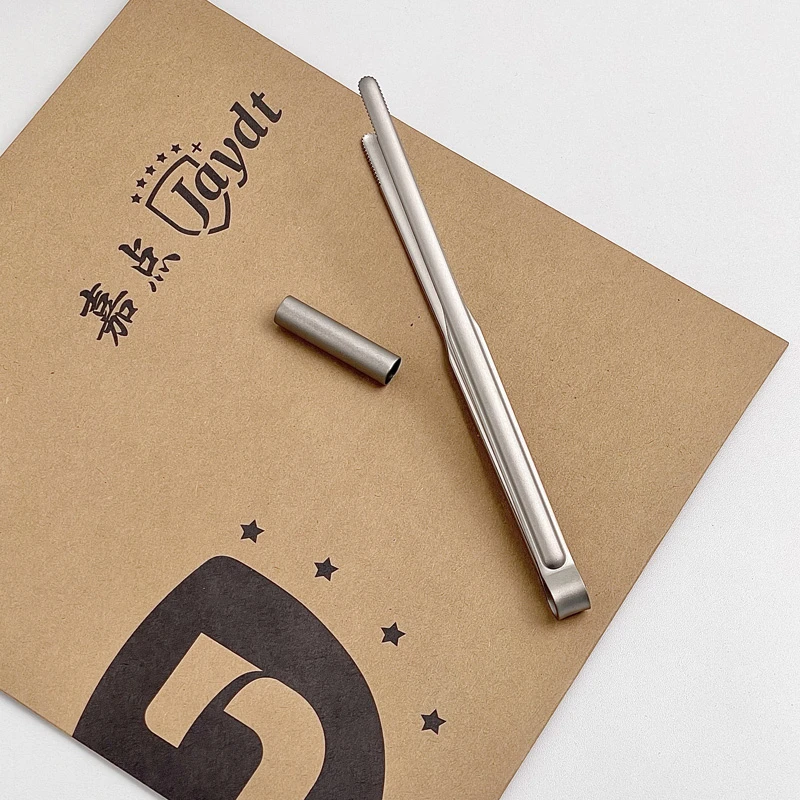 嘉点韩式烤肉夹纯钛食品夹牛排专用食物夹厨房家用烧烤夹子面包夹