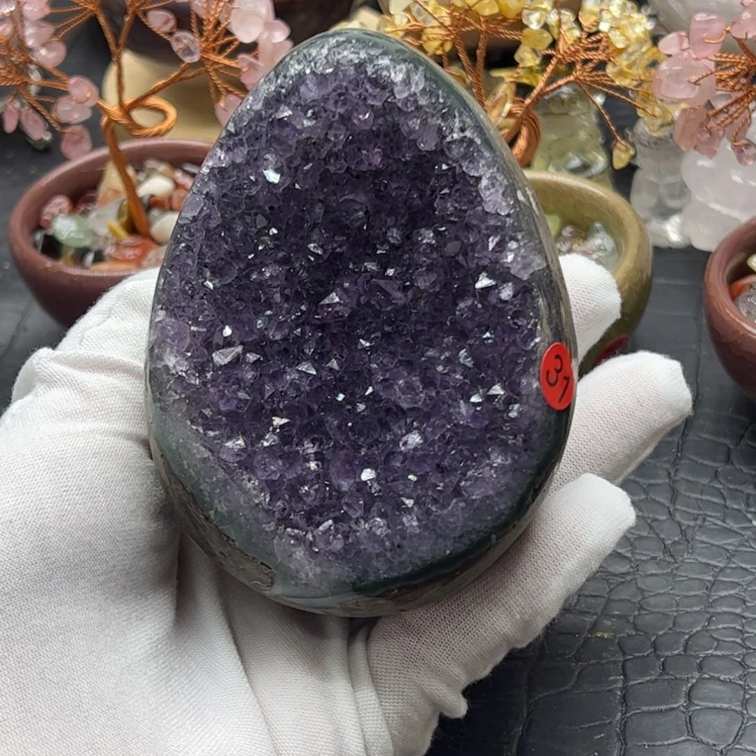 珠宝半成品未镶嵌水晶紫水龙蛋31