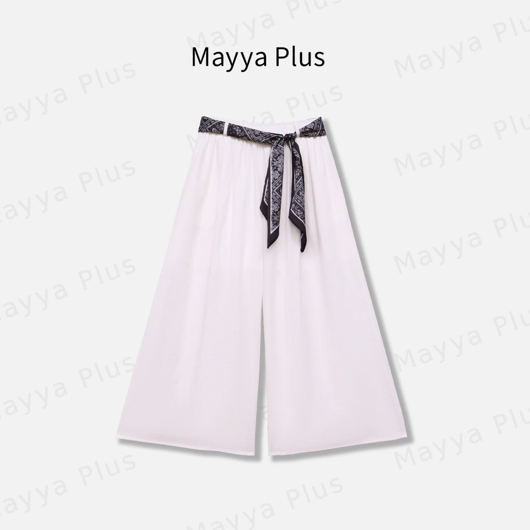 【日光岛屿】Mayya Plus麦芽定制秋季新款度假风休闲阔腿裤32529060