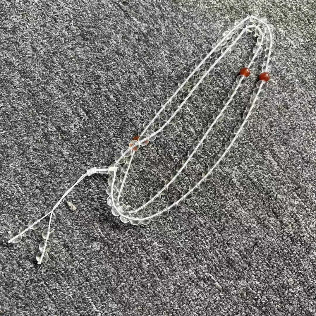 天然水晶佛珠项链-8mm左右-多样性发一k896