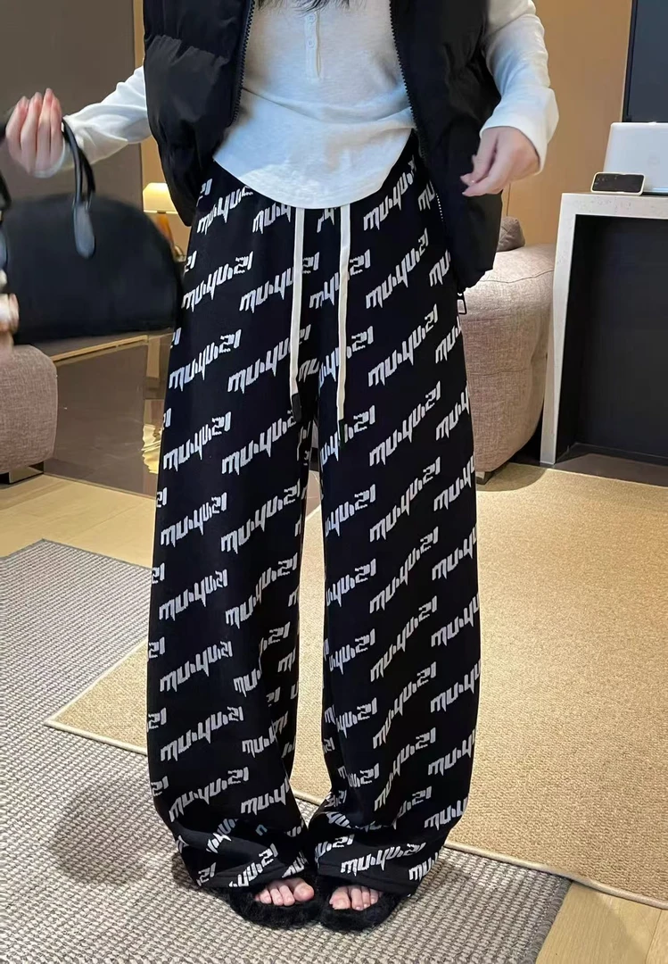 花花字母 休闲裤#711