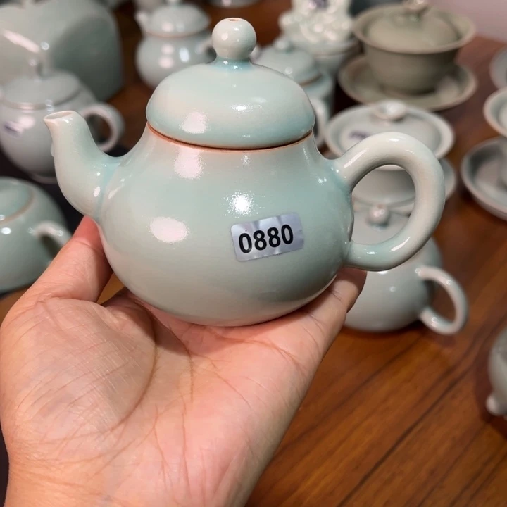 D***e杯0880手工梨壶，青鸾汝瓷