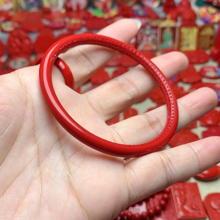 天然辰砂玉*工艺品朱砂手镯