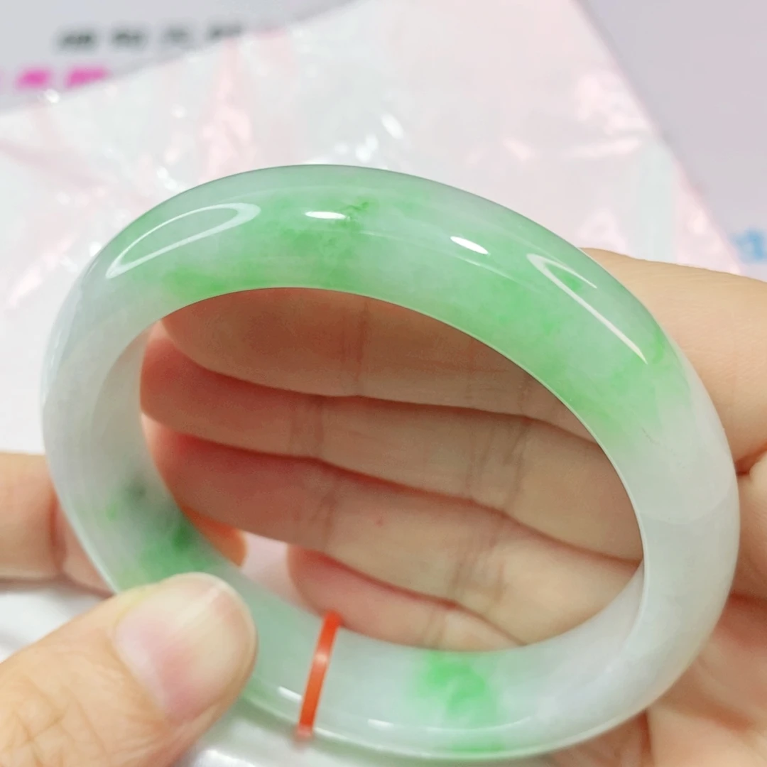 未镶嵌手镯翡翠56.6圈口正圈-高货微瑕捡漏