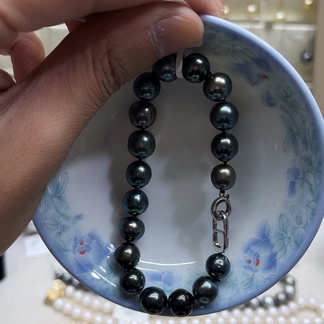 海水珍珠手绳银S925镶嵌